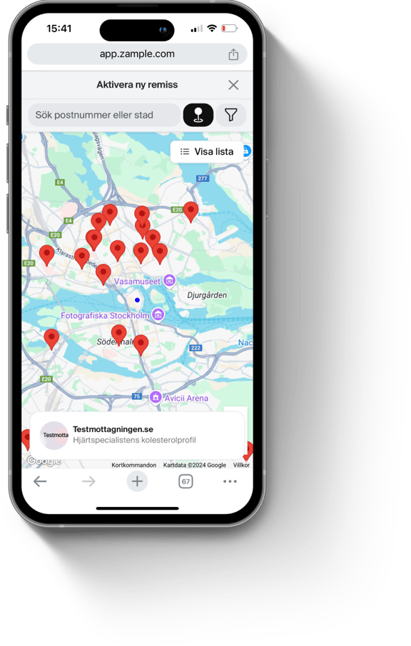 Aktivera remiss och välj mottagning