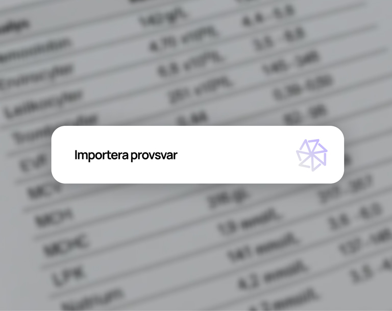 Importera dina provsvar från andra vårdgivare
